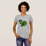Camiseta Cute RAWR T-Rex Dinosaur Women's T-Shirt - Green<br><div class="desc">Add a prehistoric pop of color to your wardrobe with this Cute RAWR T-Rex Women's T-Shirt. Featuring a vibrant green Tyrannosaurus Rex in a classic comic-book pop art style, this shirt is the perfect blend of playful humor and modern graphic design. The energetic "RAWR!" speech bubble adds a whimsical touch,...</div>