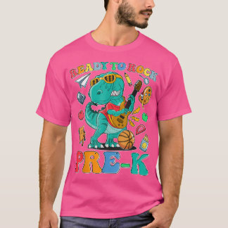 Camiseta Cute Ready to Rock PreK Dinosaur Rock Back to Scho