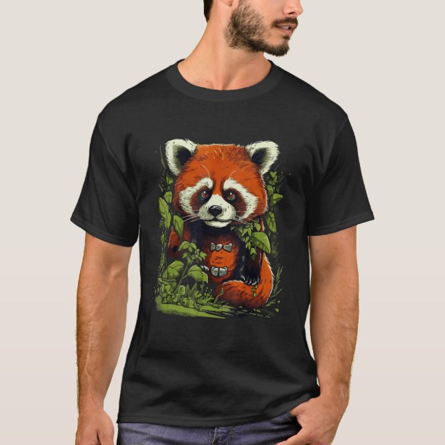 Camiseta Cute Red Panda Lover Nature Graphic Animal Conserv (Frente)