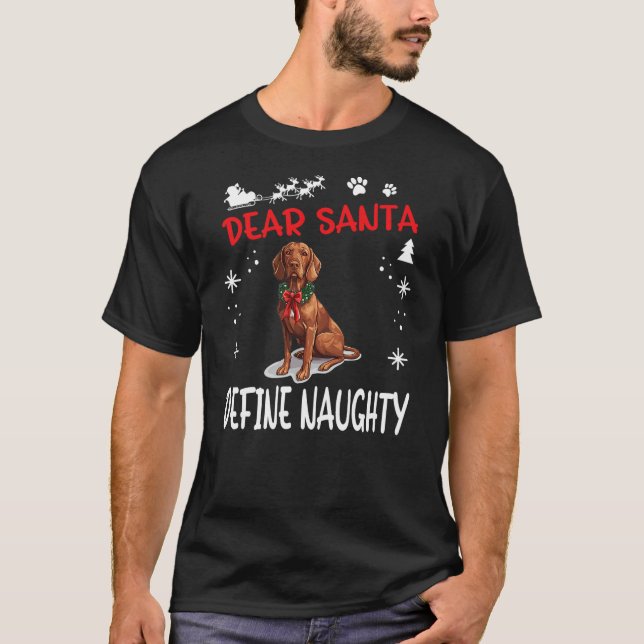 Camiseta Cute Redbone Coonhound Dog Christmas Dear Santa De (Frente)
