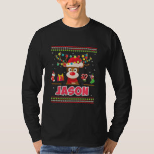 Camiseta Cute Reindeer Jason Feliz Papais noeis de Natal