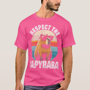 Camiseta Cute Respeitar Capybaras Amava Capybara Engraçada