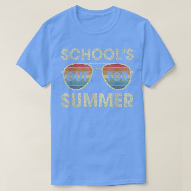 Camiseta Cute Retro Last Day Of School Schools Out For Summ (Frente do Design)
