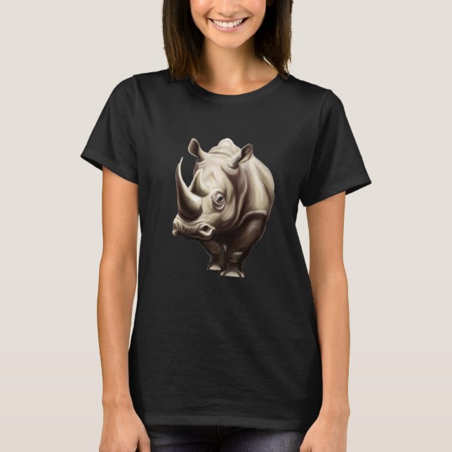 Camiseta Cute Rhinoceros & Rhino  1 (Frente)