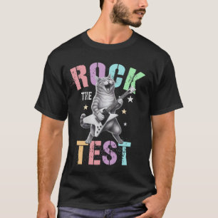 Camiseta Cute ROCK THE TEST Dia de Testes Professor Históri