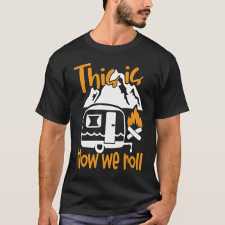 Camiseta Cute Rolling Camper Camping Nature Outdoor Trail