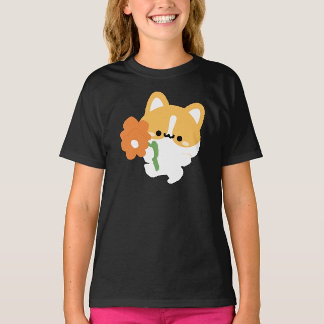 Camiseta Cute Romantic Corgi (Frente)