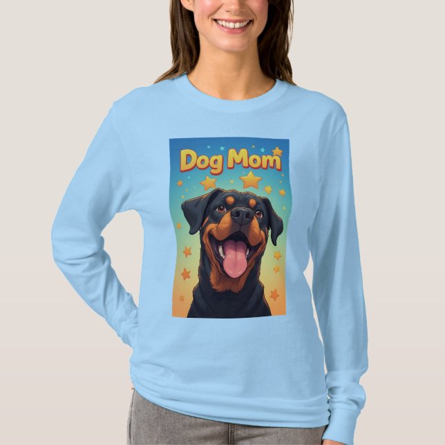 Camiseta Cute Rottweiler Portrait For Dog Lovers And Gifts (Frente)