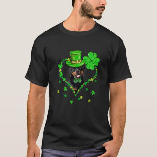 Camiseta Cute Rottweiler Saint Patrick's Day Cães Pai Mãe