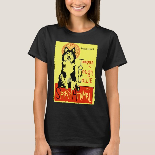 Camiseta Cute Rough Collie Rough Haired Collie Dog (Frente)