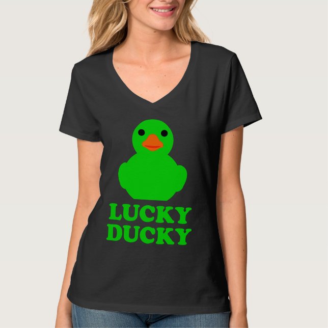 Camiseta Cute Rubber Duck Lucky Ducky Quack Cool Animal Gra (Frente)