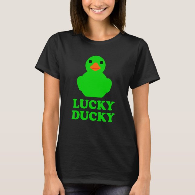 Camiseta Cute Rubber Duck Lucky Ducky Quack Cool Animal Gra (Frente)