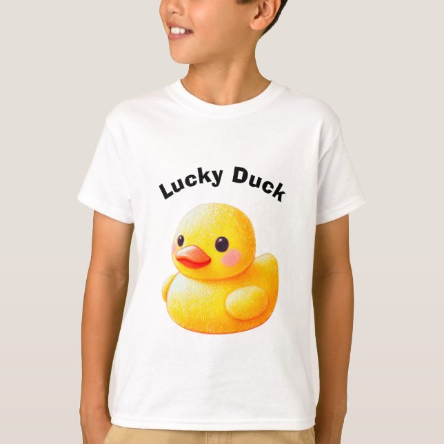 Camiseta Cute Rubber Ducky Shirt with Customizable Text (Frente)