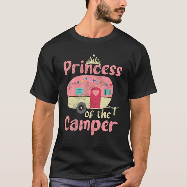Camiseta Cute RV Camper Princesa Do Camper (Frente)