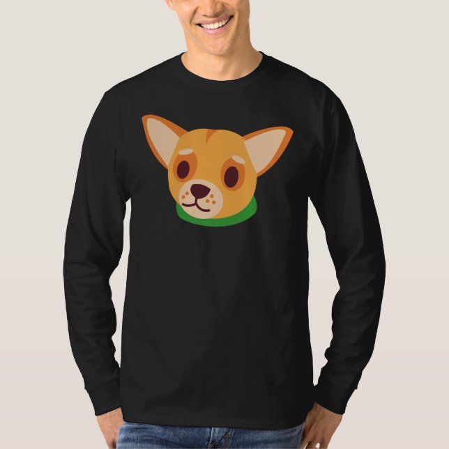 Camiseta Cute Sad Chihuahua Pattern (Frente)