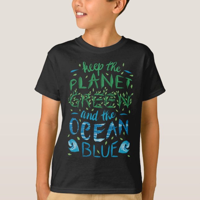 Camiseta Cute Salve O Planeta Ecologia Ecológica Eco Blue O (Frente)