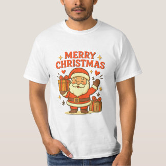 Camiseta Cute Santa Claus Christmas Art – Merry Christmas