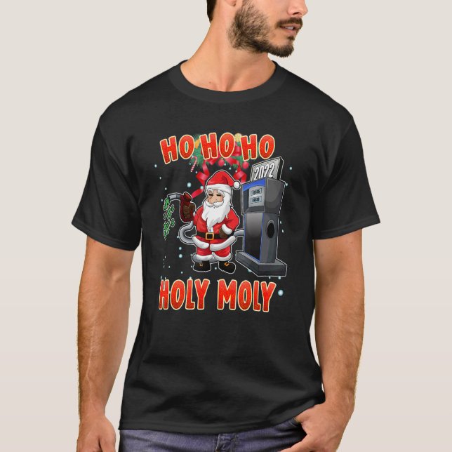 Camiseta Cute Santa Meme  Christmas Santa Gas Pump (Frente)