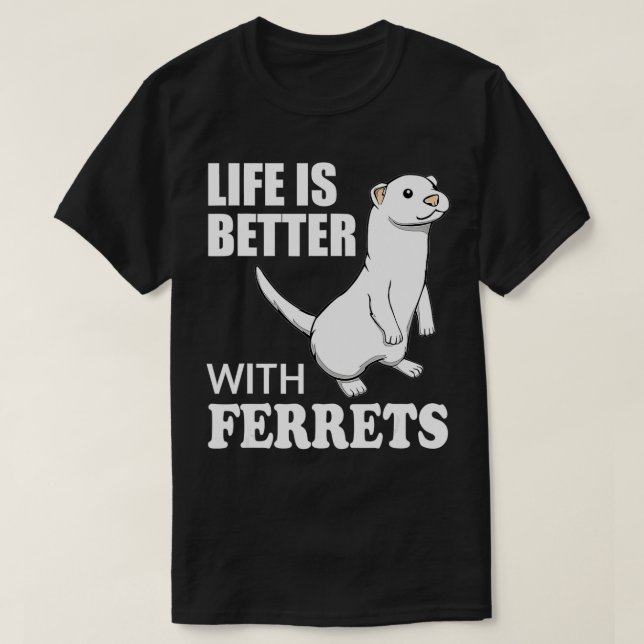 Camiseta Cute Saying Ferret Lover Funny Rodent  (Frente do Design)