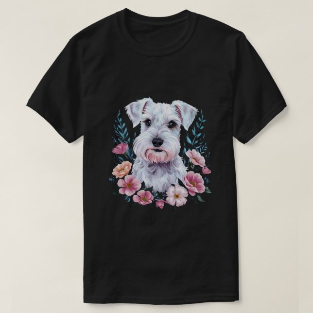 Camiseta Cute Schnauzer (Frente do Design)