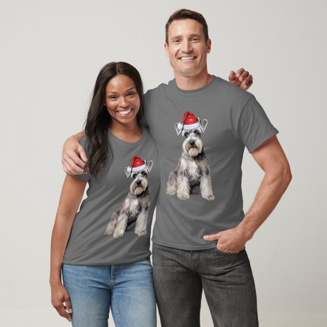Camiseta Cute Schnauzer Dog Lover Funny Christmas (Unissex)