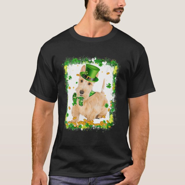 Camiseta Cute Scottish Terrier Dog St Patricks Day Irish Sh (Frente)