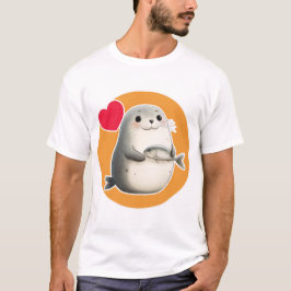 Camiseta Cute Seal with Fish