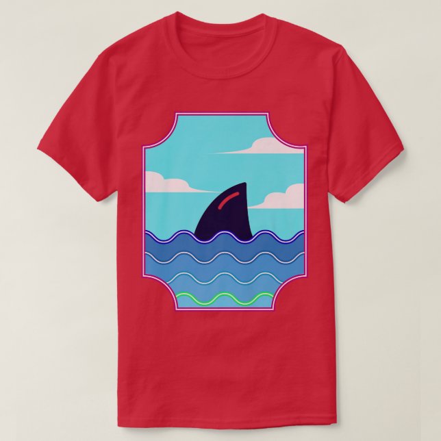 Camiseta Cute Shark Fin for Shark Lovers (Frente do Design)