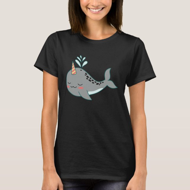 Camiseta cute shark sharks funny baby swimming (Frente)