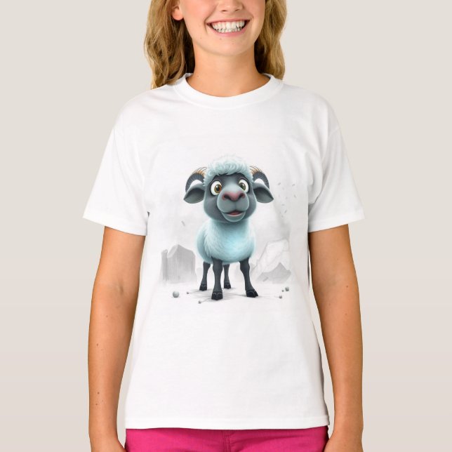 Camiseta Cute Sheep Cozy Design (Frente)