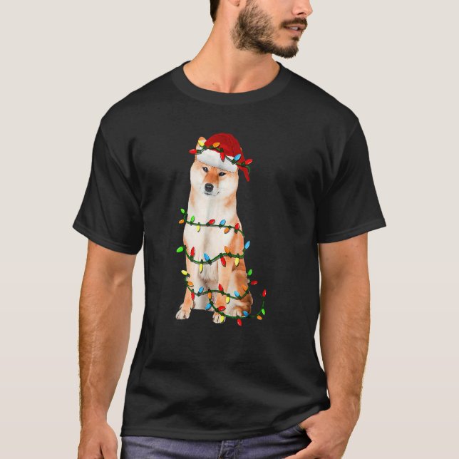 Camiseta Cute Shiba Inu Christmas Shiba Dog  Men Women Kids (Frente)