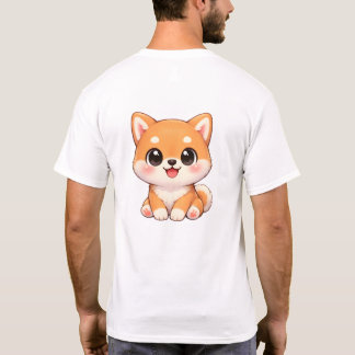 Camiseta Cute Shiba Inu Puppy Chibi Illustration T Shirt