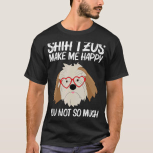 Camiseta Cute Shih Tzu Design Para Homens Mulheres Brinqued