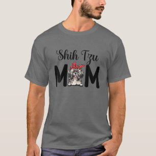 Camiseta Cute Shih Tzu Mãe Dia de as mães Mama