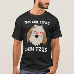 Camiseta Cute Shih Tzu Para Meninas Crianças Brinquedos Raç