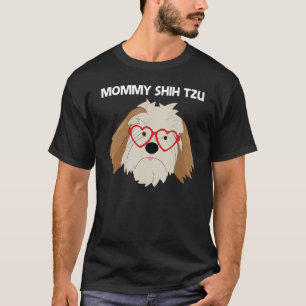 Camiseta Cute Shih Tzu Para Mulheres Mamãe Brinquedos Raça