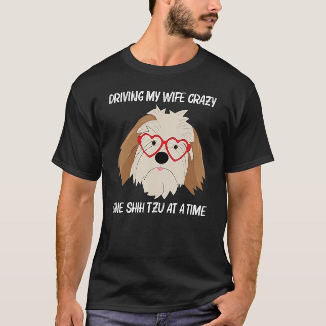 Camiseta Cute Shih Tzu Para Raça De Brinquedos Pais Masculi (Frente)