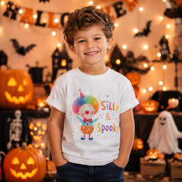 Camiseta Cute Silly e Espantoso Palhaço Halloween Crianças