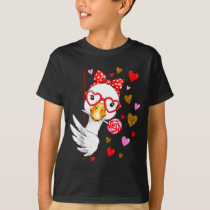 Camiseta Cute Silly Goose Coquette Laço Dia dos Namorados H