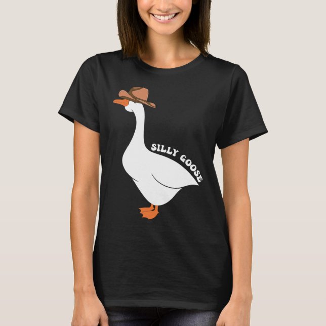Camiseta Cute Silly Goose Ugly Xmas  Goose Trendy Clothing (Frente)