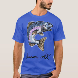 Camiseta Cute Silvers Coho Salmon Pesca Art Juneau Alaska