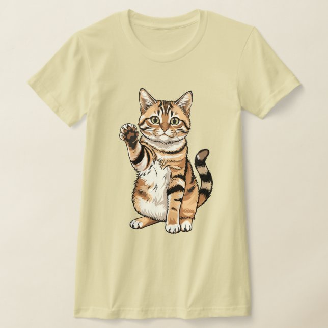 Camiseta Cute simple design men cat lover (Postura )