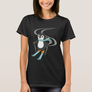 Camiseta Cute Skiing Penguin Animal Penguins