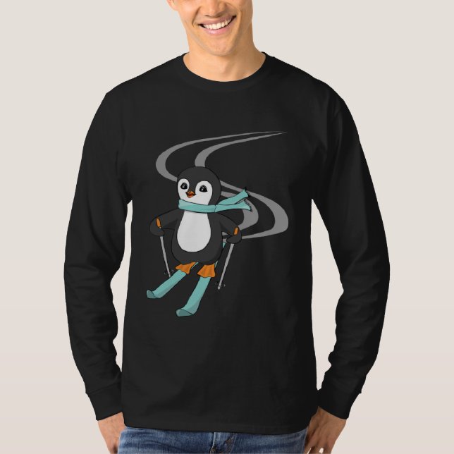 Camiseta Cute Skiing Penguin Animal   Penguins (Frente)