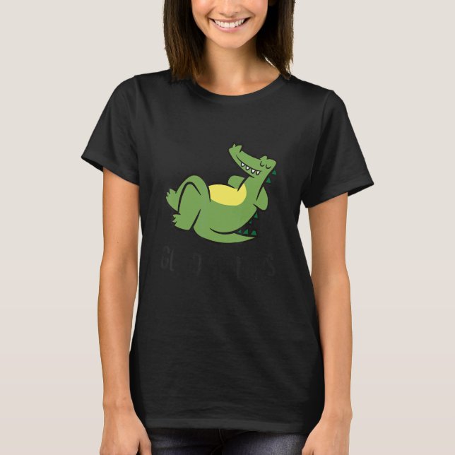 Camiseta Cute Sleeping Alligator Good At Naps  Alligator (Frente)