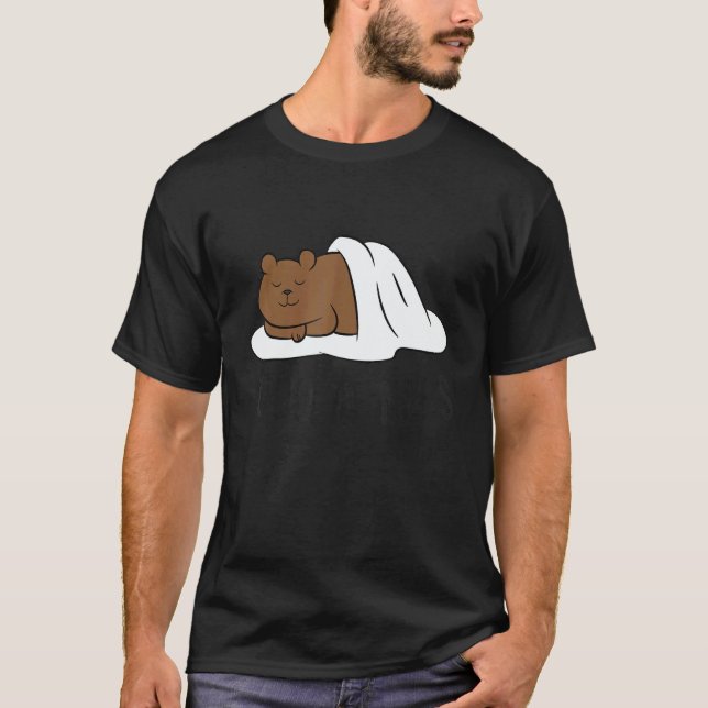 Camiseta Cute Sleeping Bear Good At Naps  Bear (Frente)