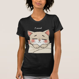 Camiseta Cute Sleeping Cat I Need a Nap Kawaii Artwork