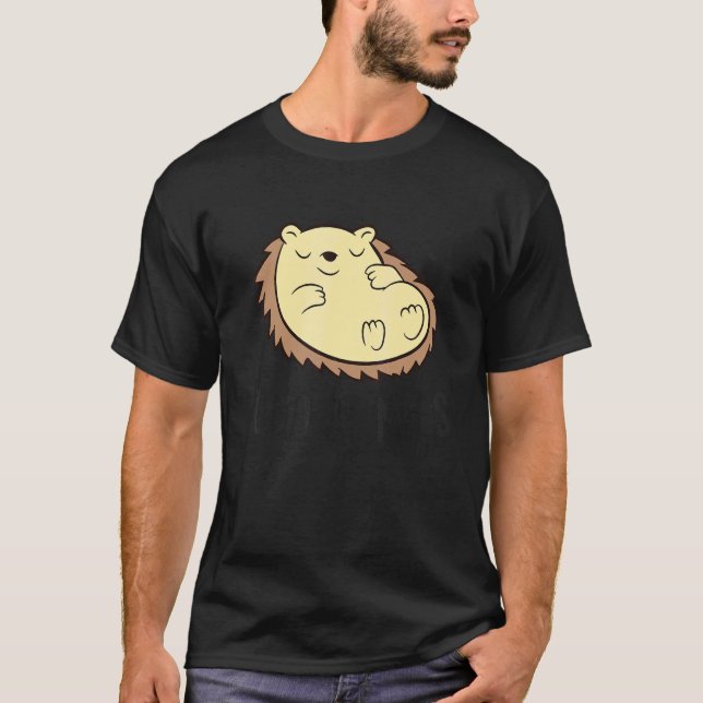 Camiseta Cute Sleeping Hedgehog Good At Naps  Hedgehog (Frente)