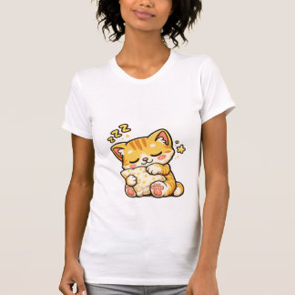 Camiseta Cute Sleepy Cat Pillow