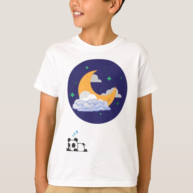 Camiseta Cute Sleepy Panda Baby T-Shirt (Frente)